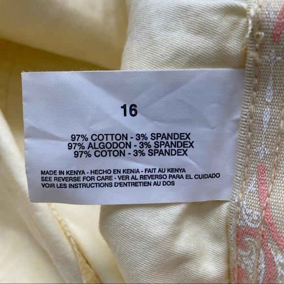 Gloria Vanderbilt yellow shorts stretch mid rise - Picture 11 of 13